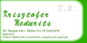 krisztofer medurits business card